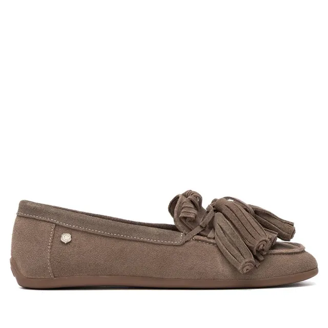 Carmela 16414602 mocassin femme cuir taupe plat confort