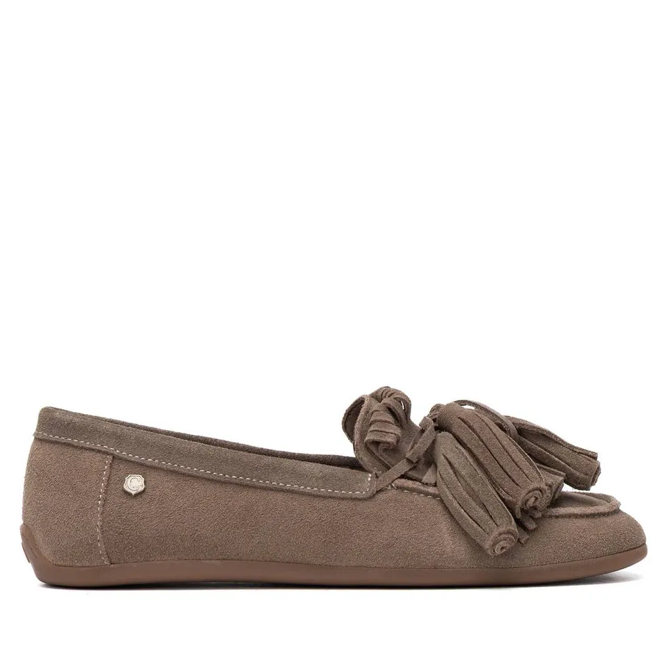 Carmela 16414602 mocassin femme cuir taupe plat confort