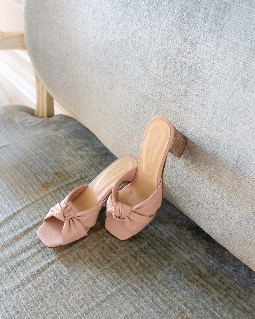 Dessine Moi Un Soulier Suzanne mule cuir nude or blond