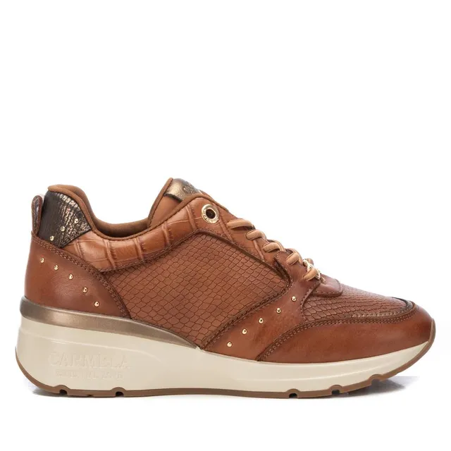 Carmela 16182402 sneaker cuir marron semelle épaisse