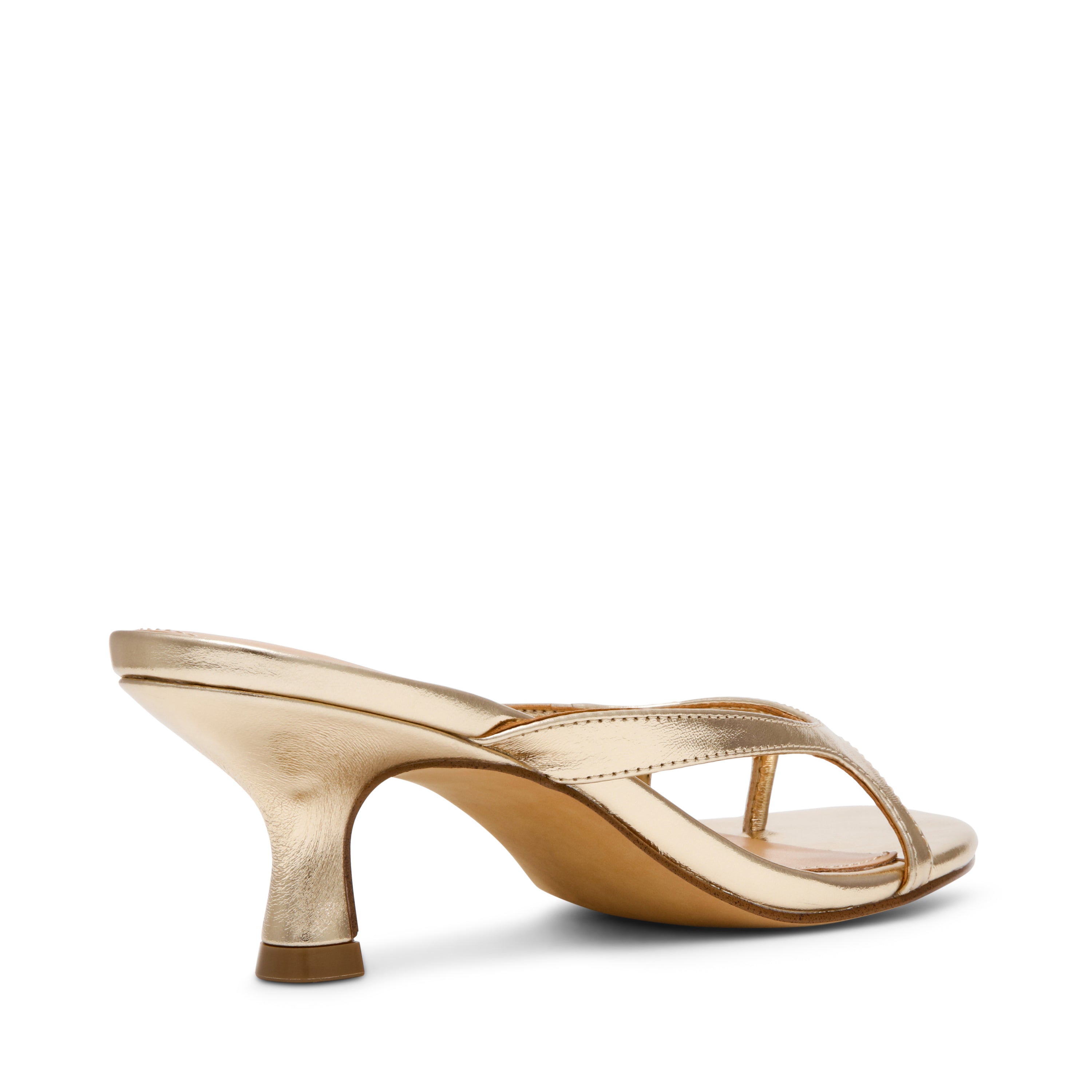 Steve Madden Brienna Sandal sandales cuir doré talon 4 cm