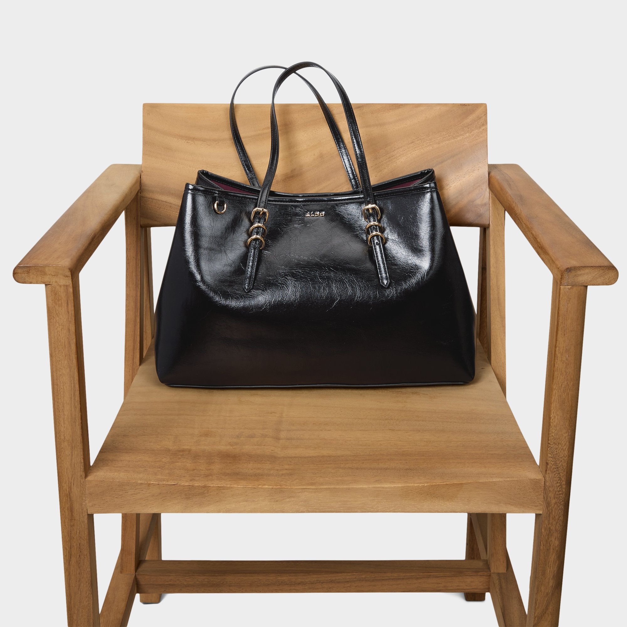 ALDO Isedriaa sac cabas noir verni bureau
