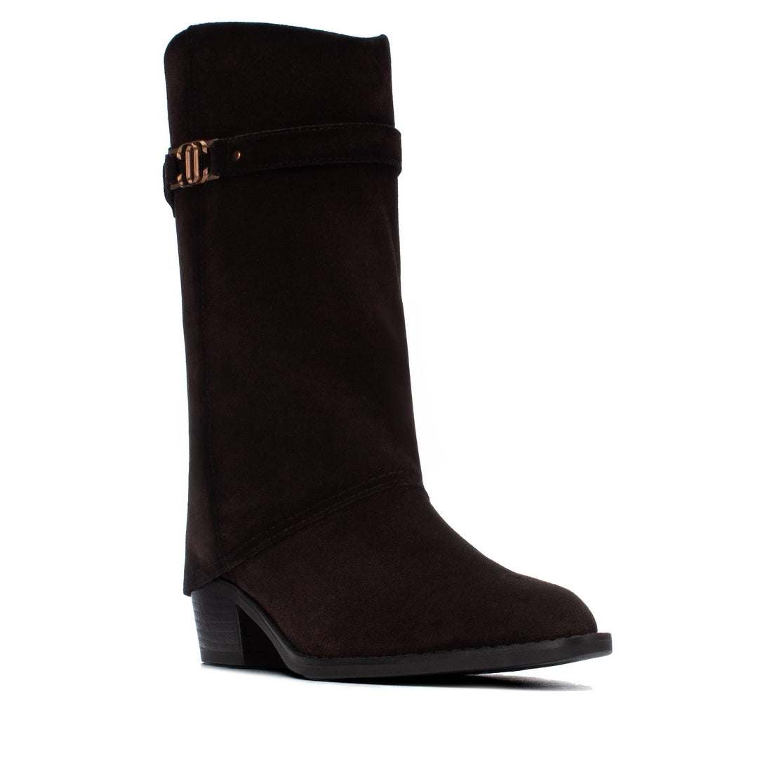 Carmela 16432803 botte cuir marron talon bas