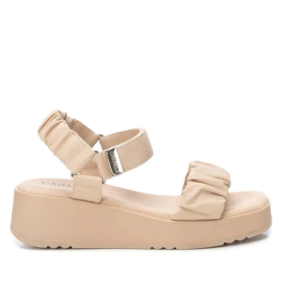 Carmela 16081102 sandale femme marron cuir plat