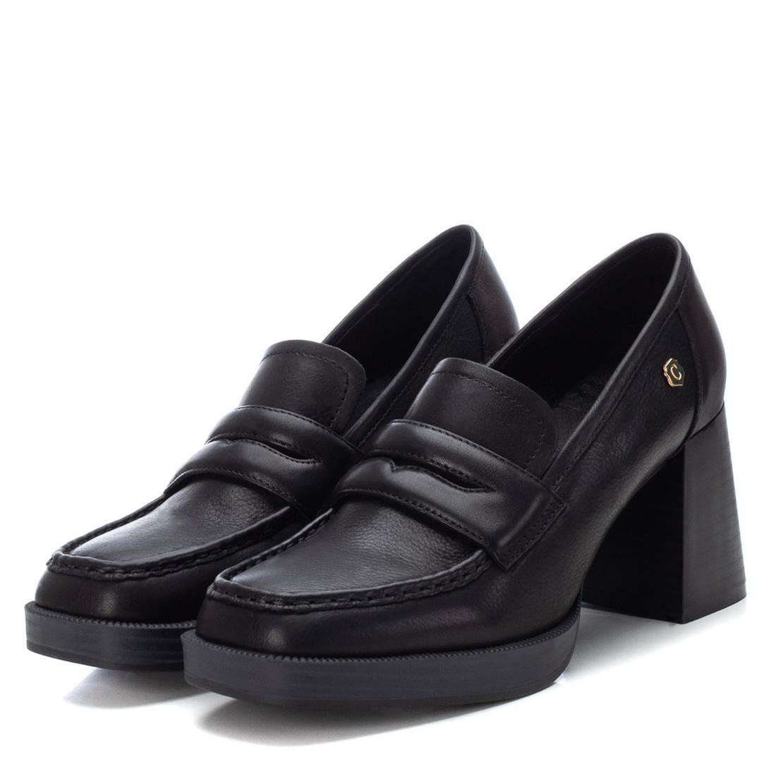 Carmela 16121803 mocassins cuir noir talon 8cm