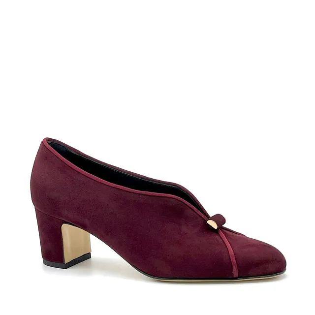 ELATA 56524 derbies bordeaux velours talon 5,5