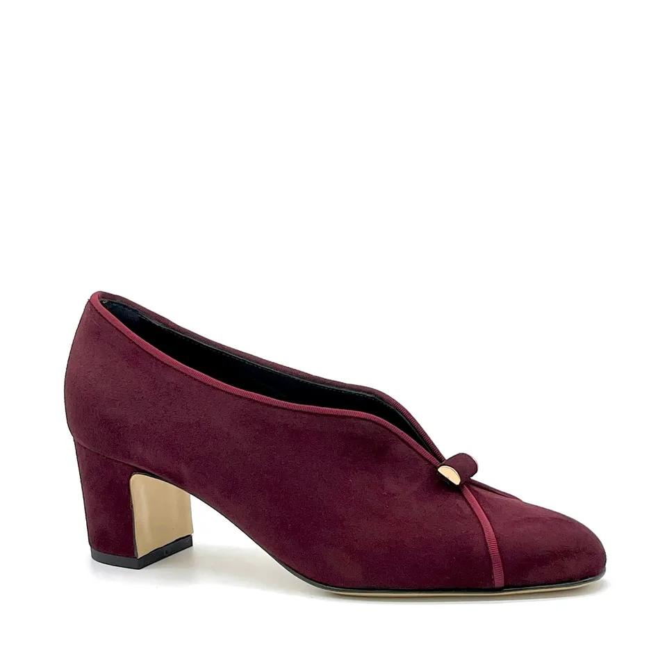 ELATA 56524 derbies bordeaux velours talon 5,5