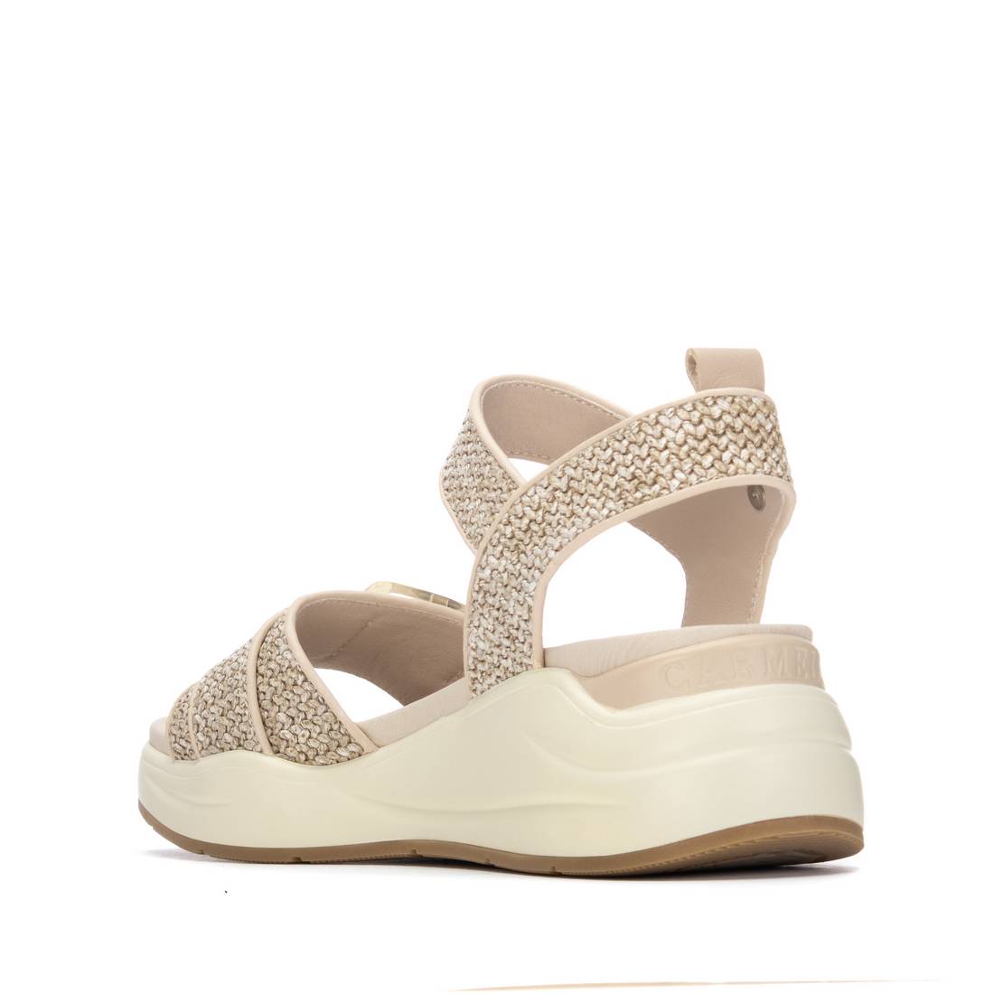 Carmela 16326801 sandales compensées beige rafia
