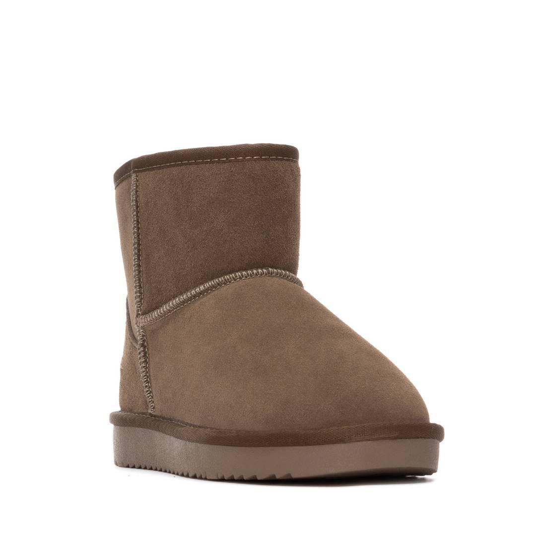 Carmela 16263403 bottine fourrée kaki cuir chaude