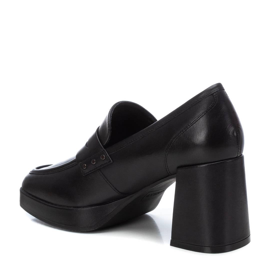 Carmela 16184701 mocassin noir cuir talon