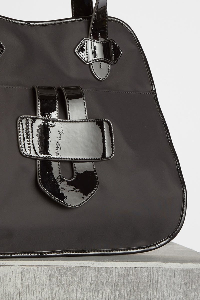 Tila March Zelig grand cabas nylon cuir noir
