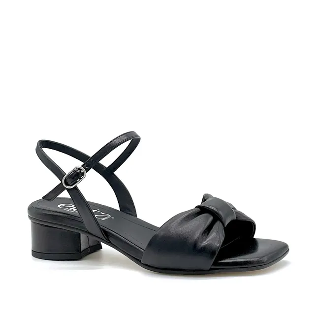 Elata 14189 sandales cuir noir semelle plume talon 3,5 cm