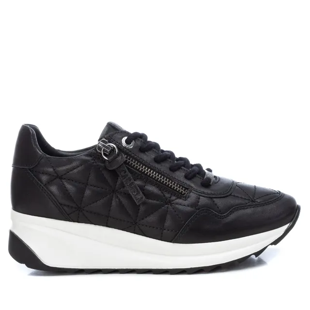 Carmela 160209 16020901 baskets femme noir cuir zip