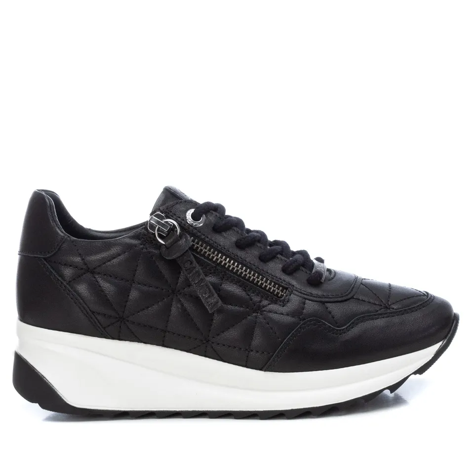 Carmela 160209 16020901 baskets femme noir cuir zip