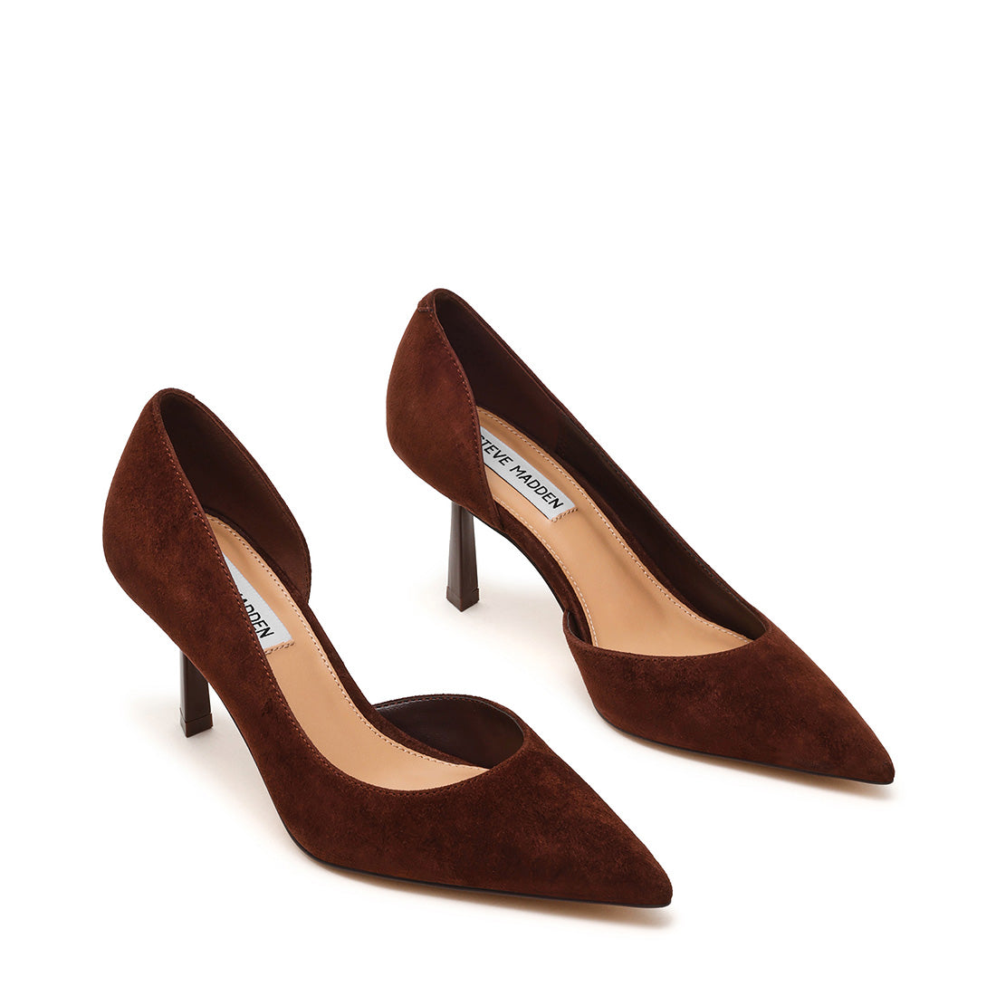 Steve Madden Vena escarpins daim marron talon 8,5 cm
