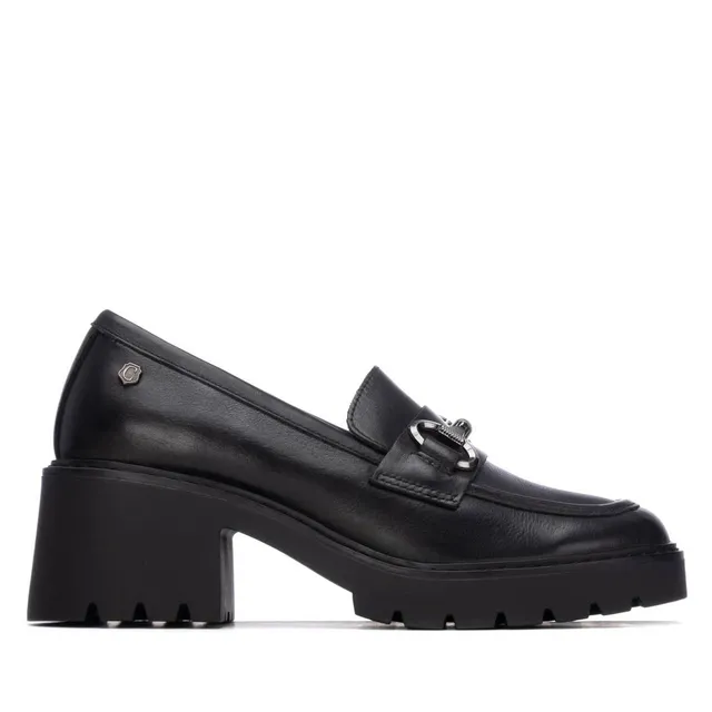 Carmela 16256604 mocassins femme noir coco chaîne