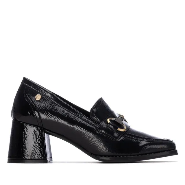 Carmela 16253602 mocassin talon noir verni femme