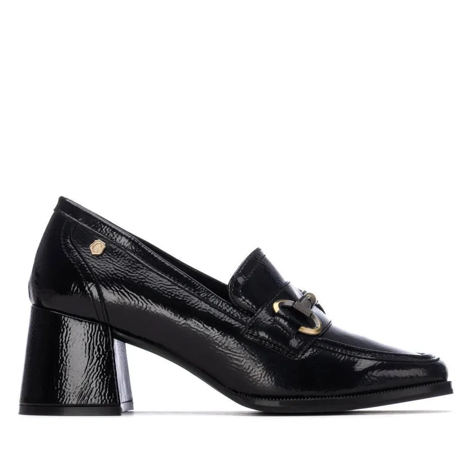 Carmela 16253602 mocassin talon noir verni femme