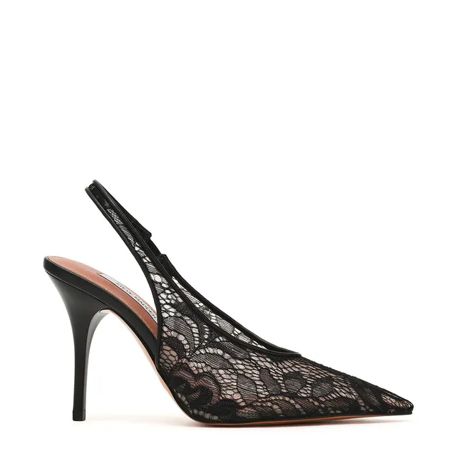 Steve Madden Andromeda escarpins noir dentelle talon 10 cm
