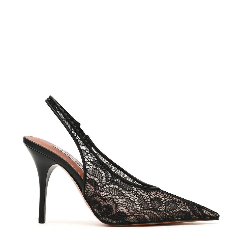 Steve Madden Andromeda escarpins noir dentelle talon 10 cm