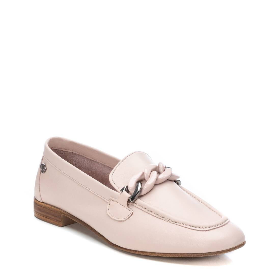 Carmela 16073703 mocassin cuir marron chaîne plat