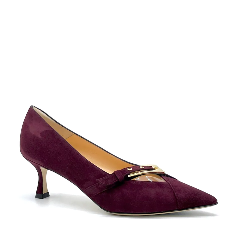 Elata 55503_2 escarpins daim bordeaux 5,5 cm