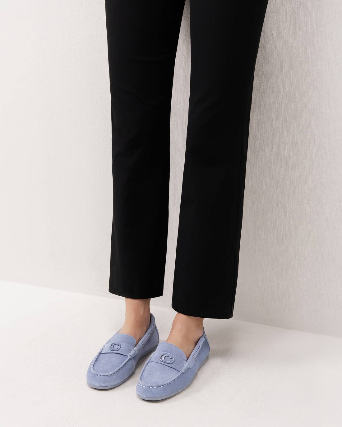 Carmela 16314304 mocassin femme bleu cuir suède