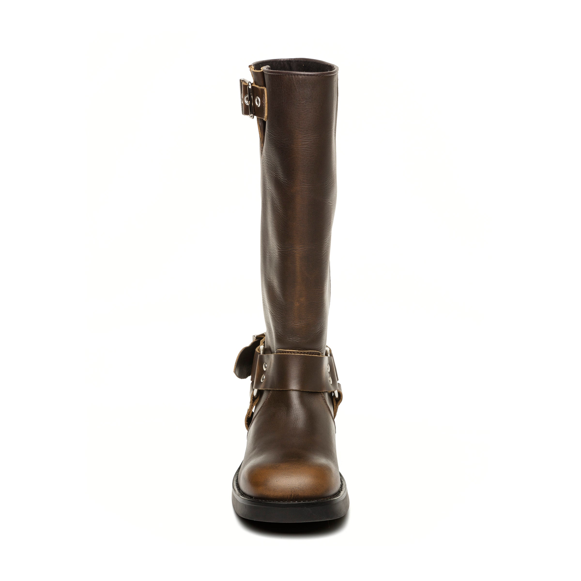 Steve Madden Beau bottes marron cuir motardes