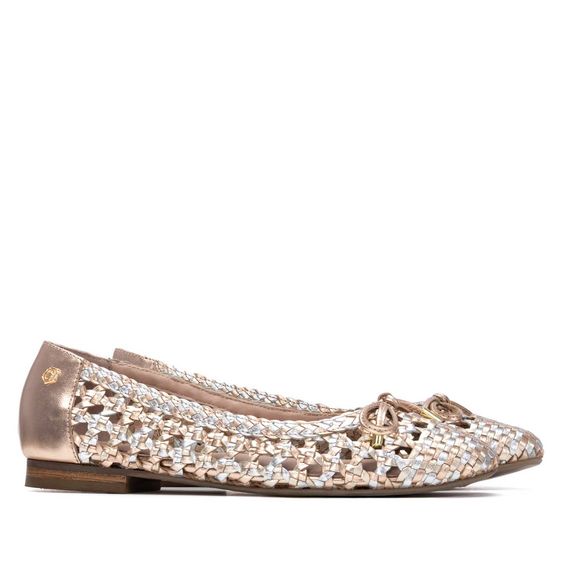 Carmela 16304604 ballerines cuir tressé nude