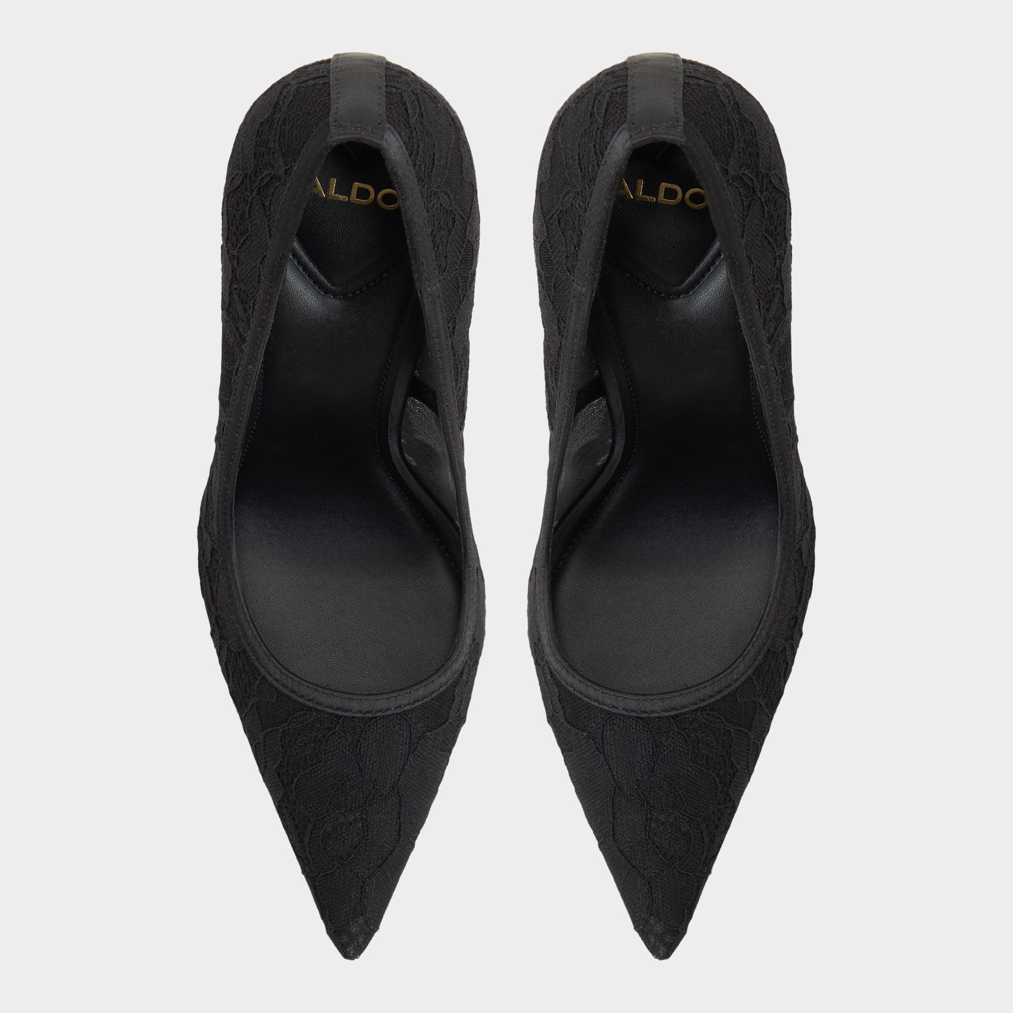 ALDO Starrla escarpins noirs dentelle talon haut