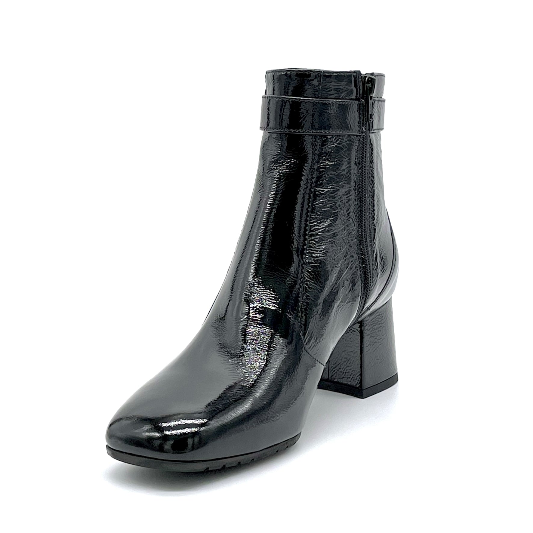 Elata 52527 bottine vernis noir à boucle 5,5 cm