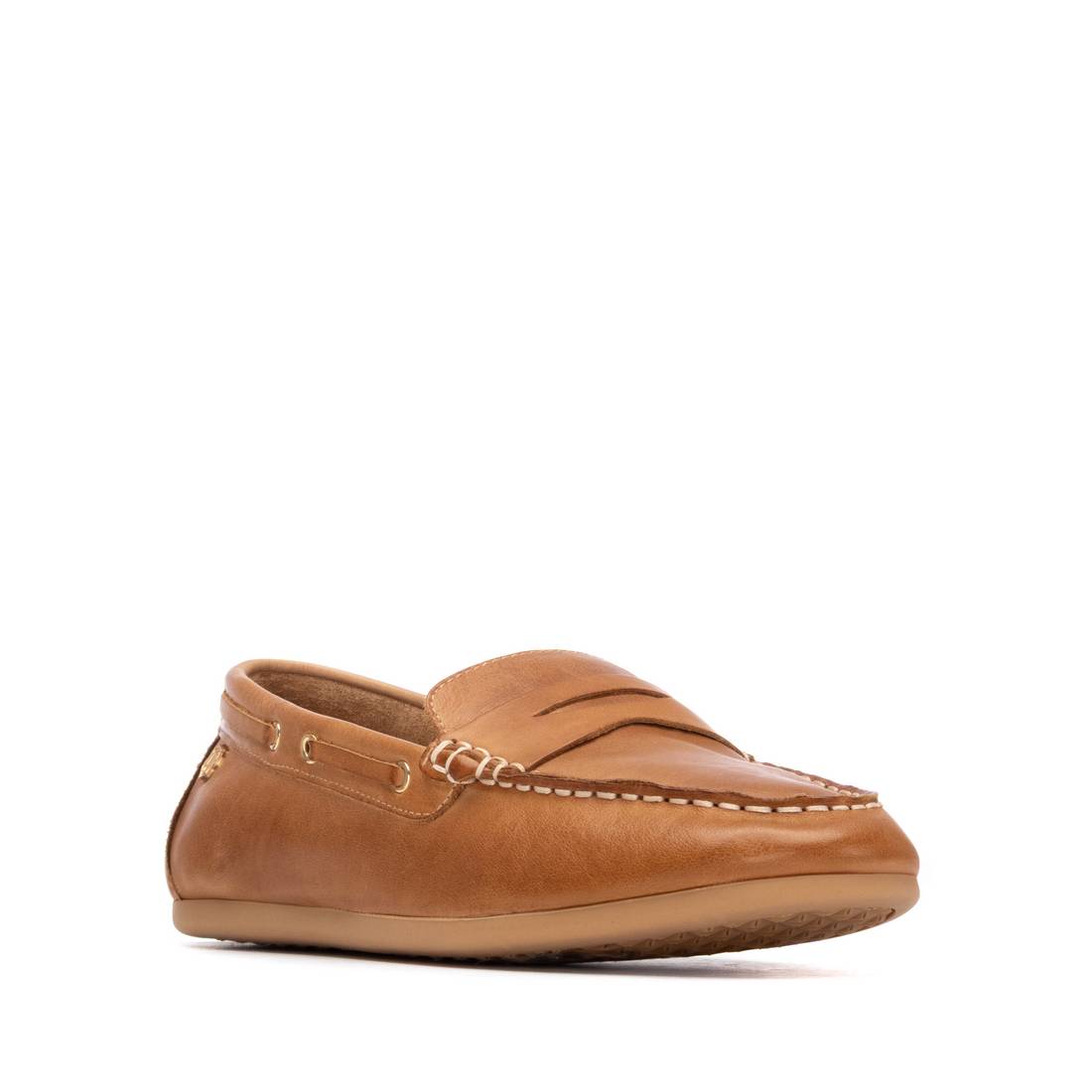 Carmela 16314402 mocassins cuir camel métallisé