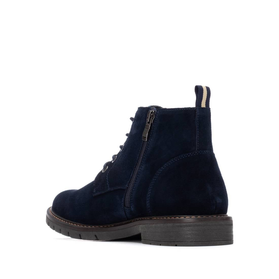 Carmela 16267601 bottine cuir bleu marine zip