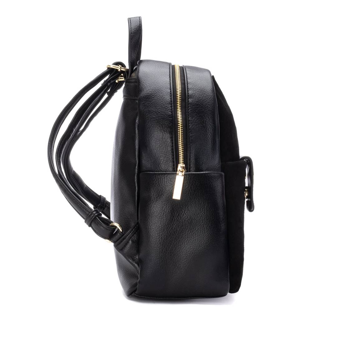 Carmela 18616102 sac à dos femme noir cuir 7 poches
