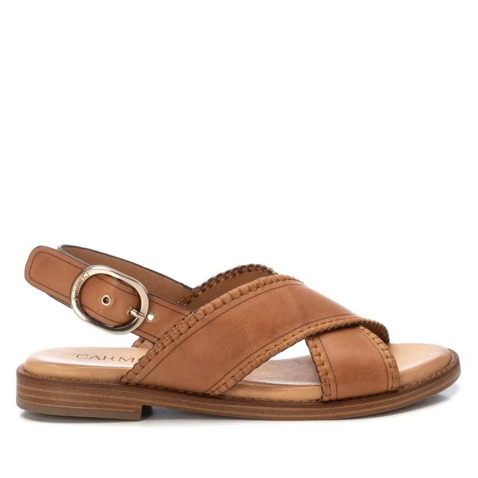 Carmela 16220101 sandale femme camel cuir à boucle