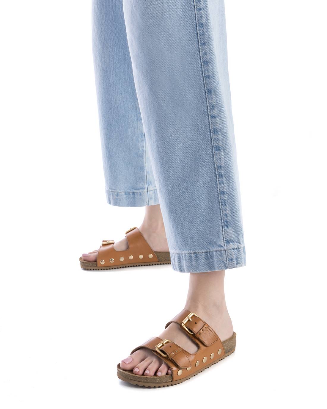 Carmela 16212802 sandales cuir camel plates