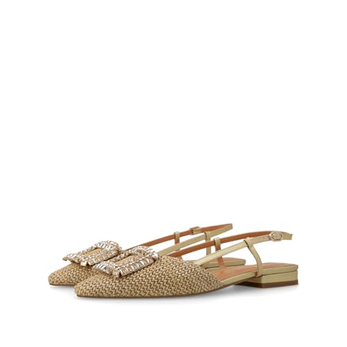 LODI BO5504 ballerines dorées cuir véritable