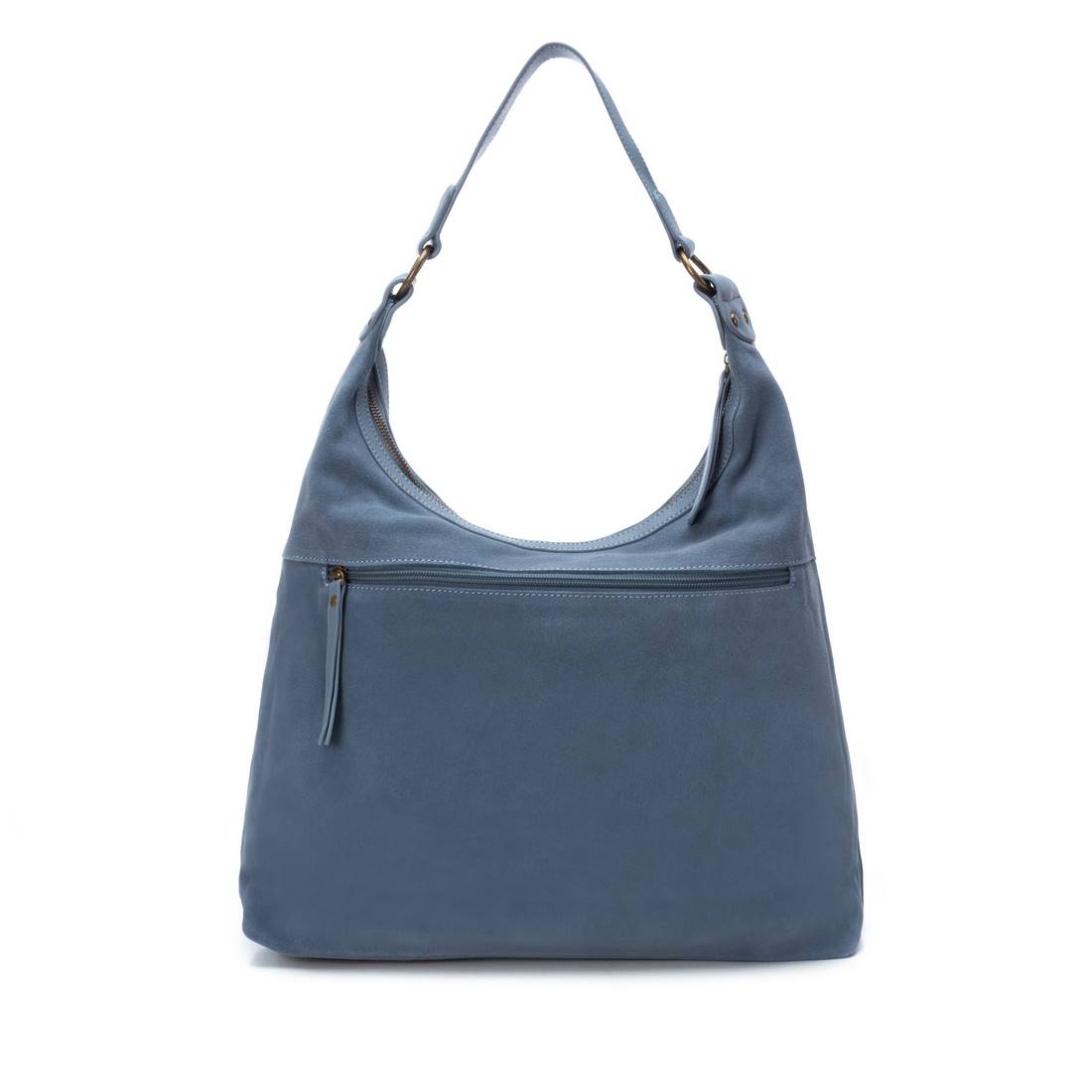 Carmela 18603903 sac cuir bleu épaule clouté
