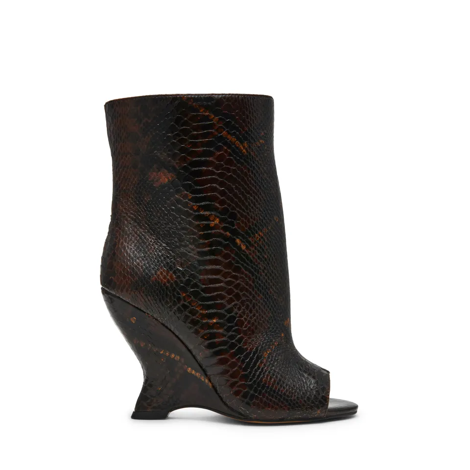 Steve Madden Rylix bottines cuir serpent marron 10 cm