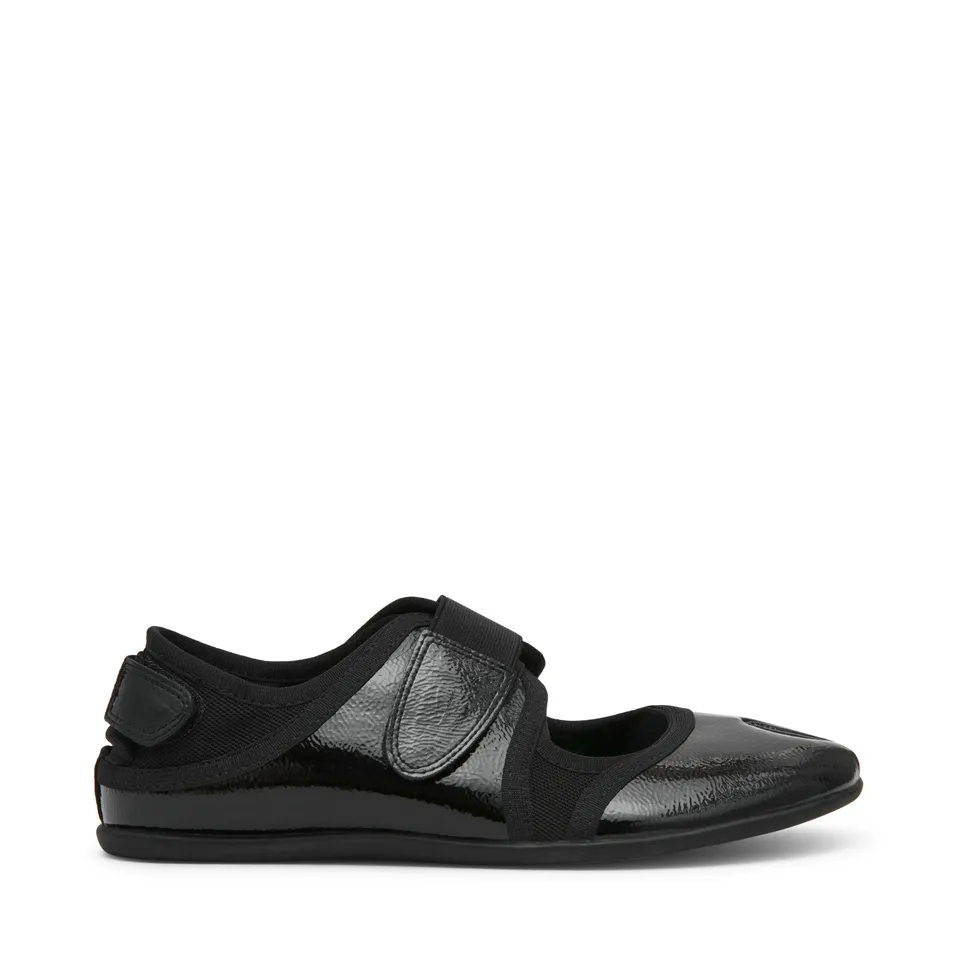 Steve Madden Rapid ballerine vernie noire bride