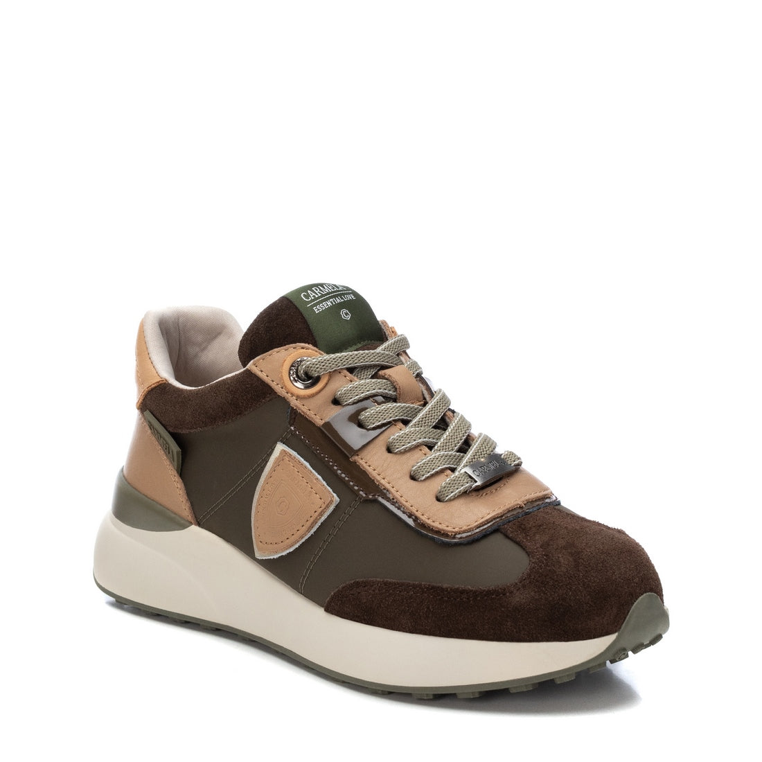 Carmela 16000501 sneaker femme vert cuir lacets