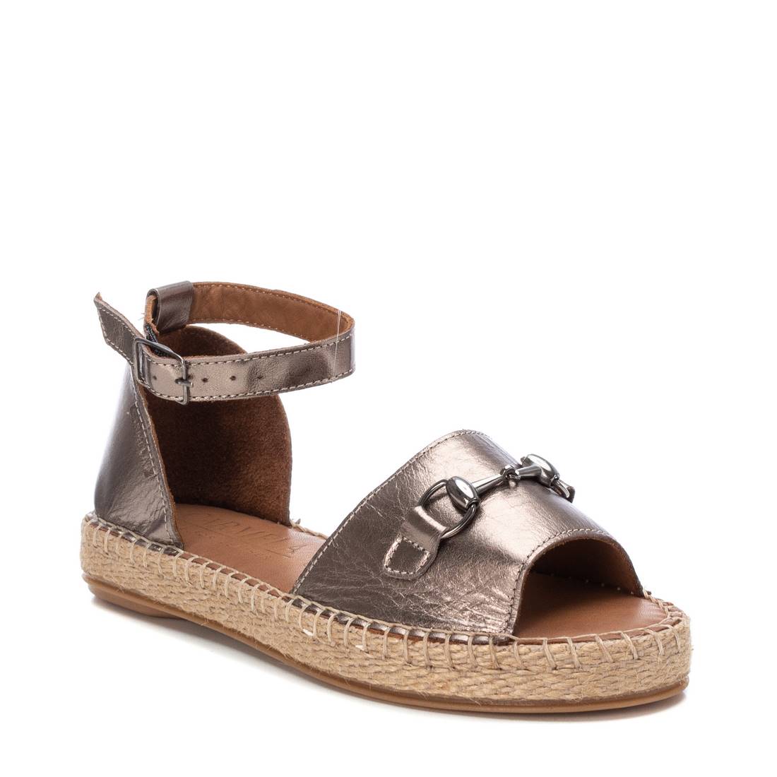 Carmela 16075402 sandales femme gris cuir plates
