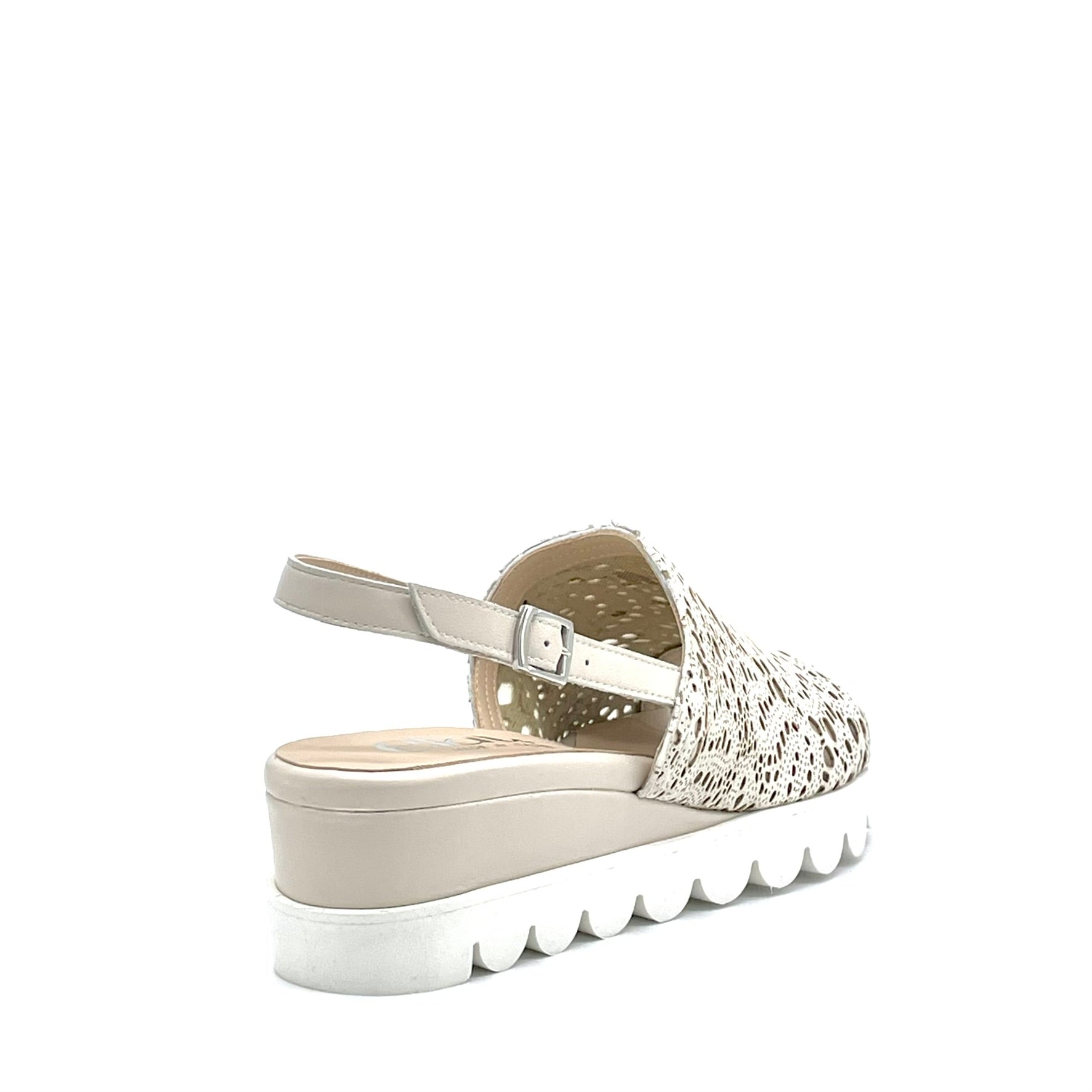 Elata 26204 sandales cuir blanc talon 5 cm