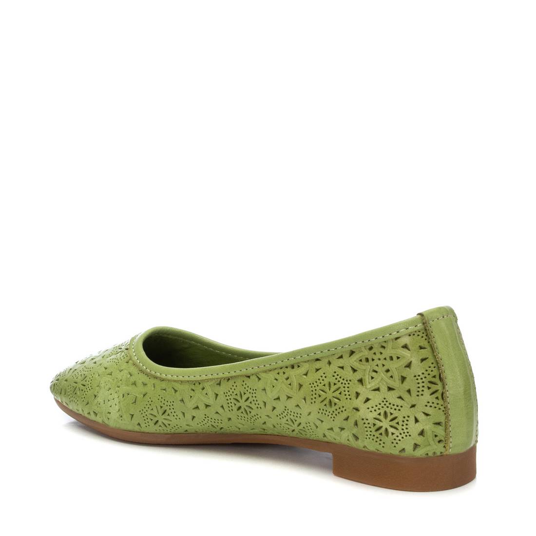 Carmela 16158202 ballerines femme vert cuir ajouré