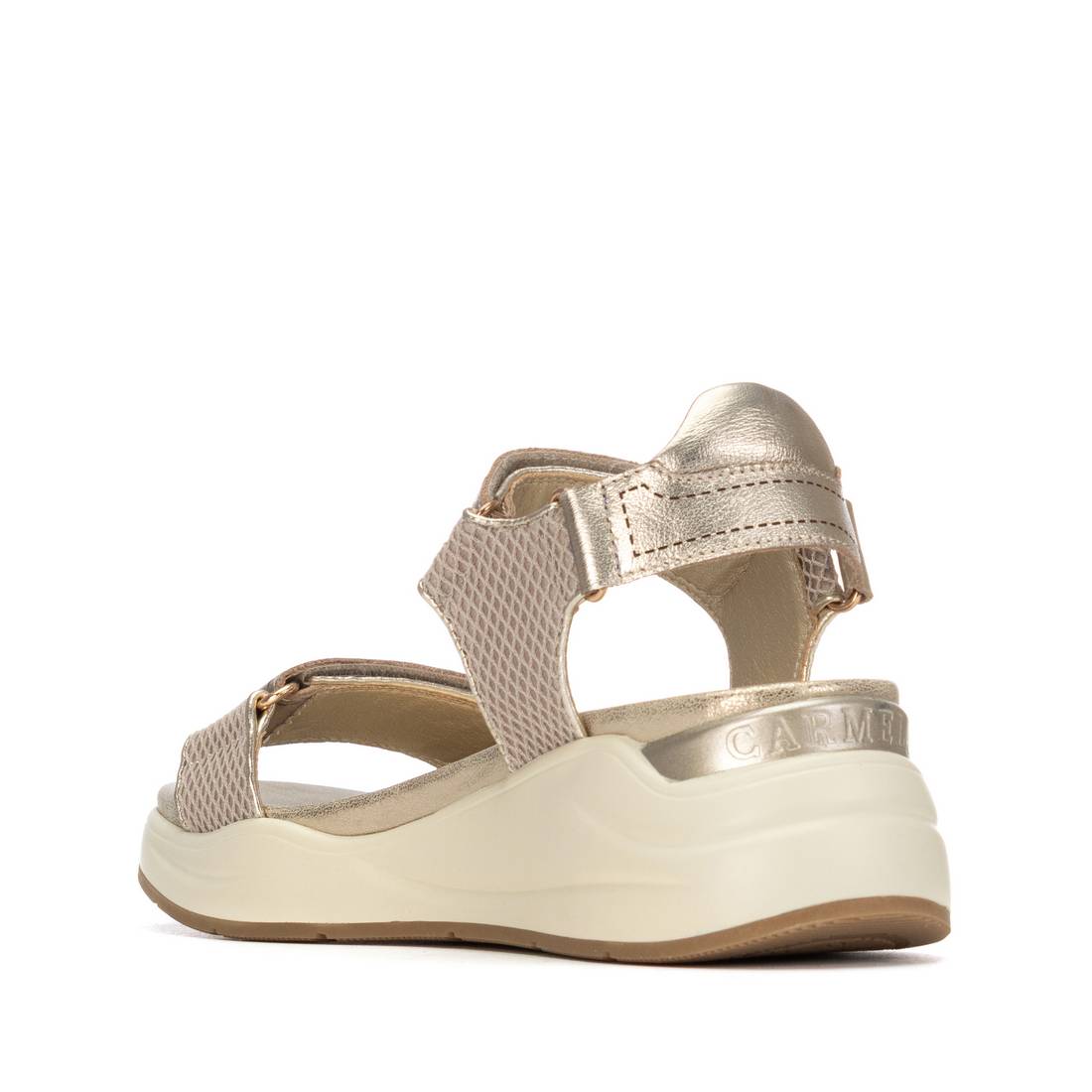Carmela 16328503 sandale femme dorée cuir véritable
