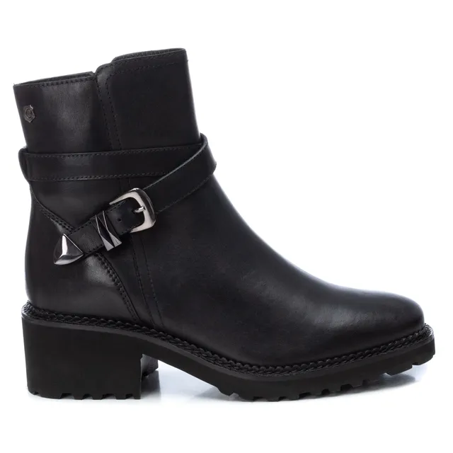 Carmela 16003701 bottines motardes noires cuir