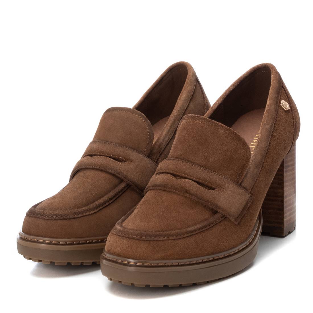Carmela 16113702 mocassins talons marron suède
