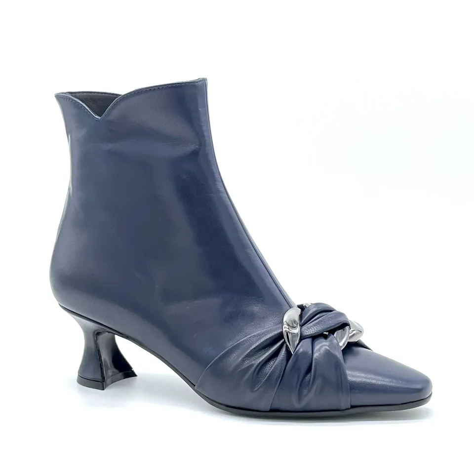 ELATA 52520 bottines cuir bleu talon 5,5 cm
