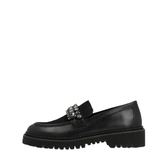 LODI A-TUL5727P mocassins noirs cuir véritable