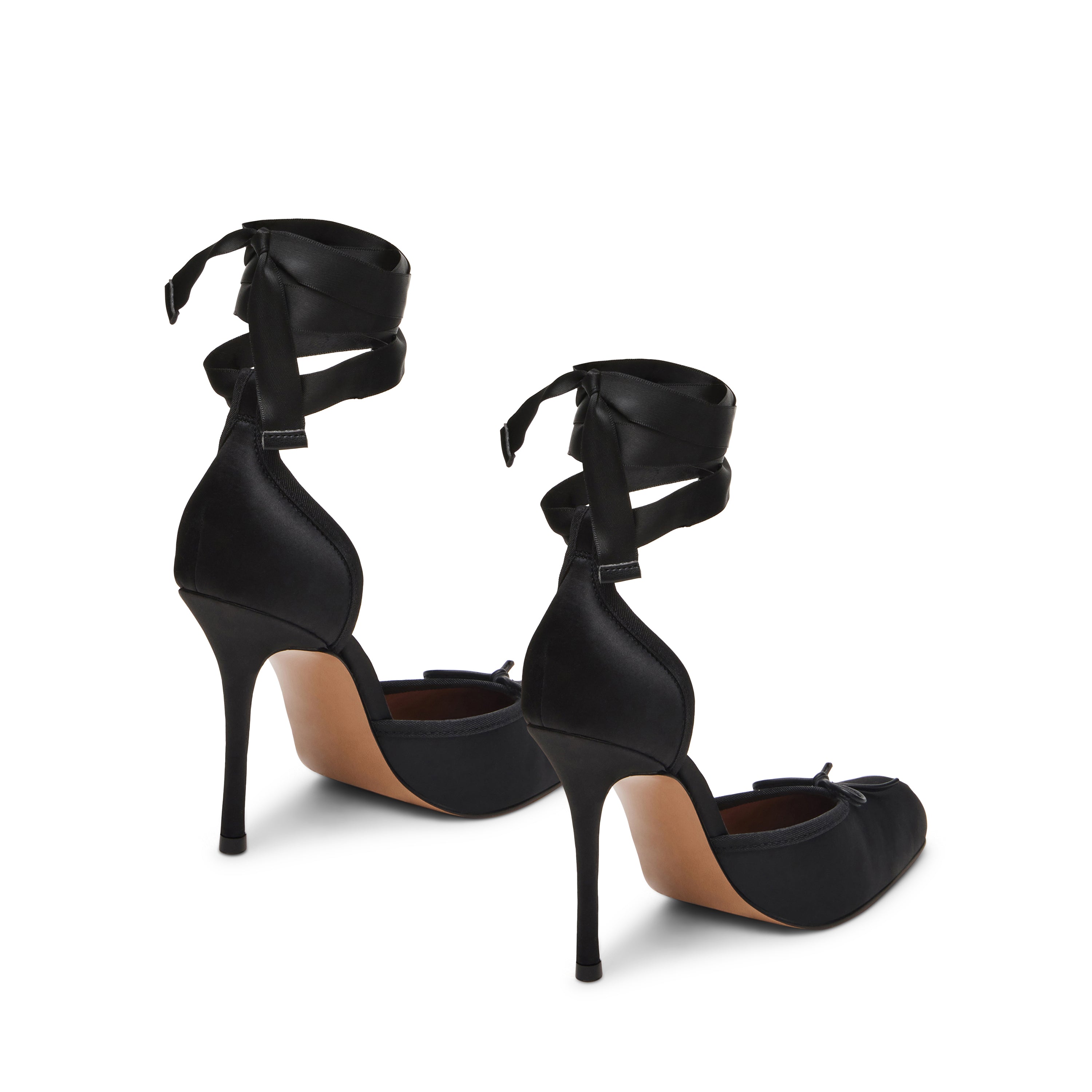 Steve Madden Larina escarpins noir satin talon 10 cm